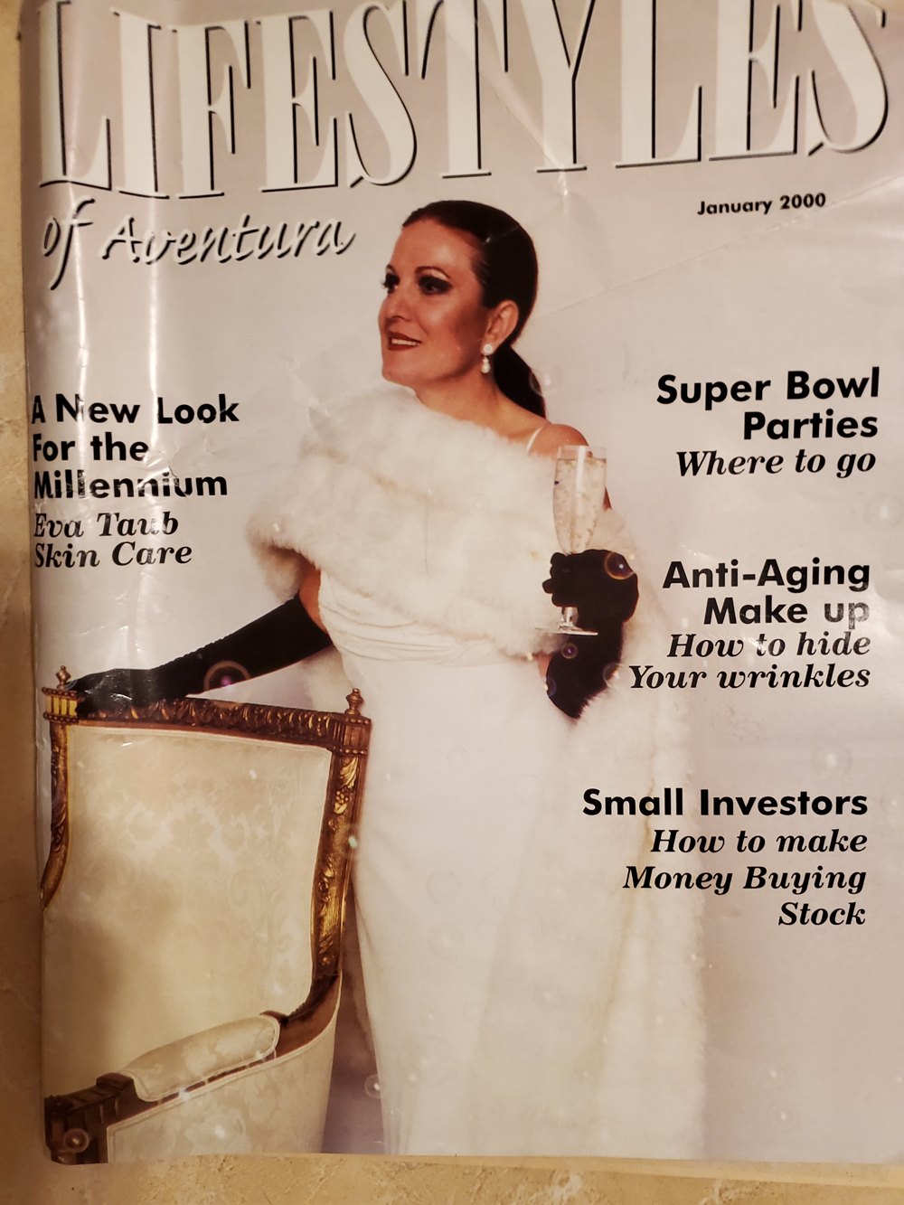 Eva Taub on the cover of Lifestyles of Aventura, January 2000
